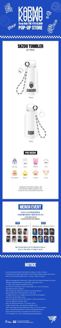 stray kids karma pop up merch tumbler
