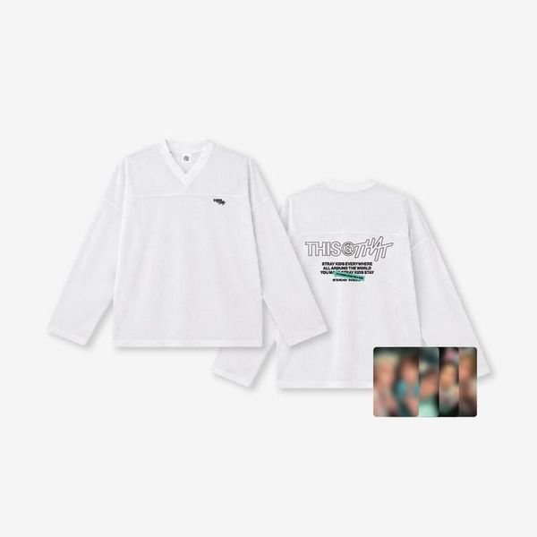stray kids run it pop up mesh long sleeve