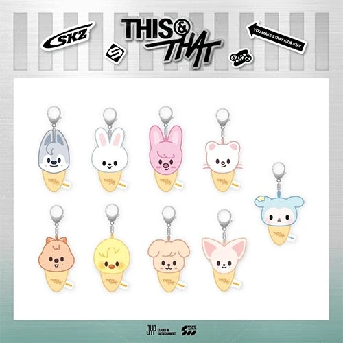 stray kids plush keyring ice cream