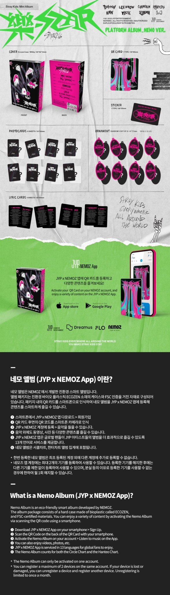 Stray Kids - 8th Mini Album ROCK-STAR [Platform Album Nemo Ver]