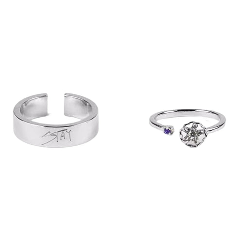 Stray Kids Crystal Letter "STAY" Open Ring