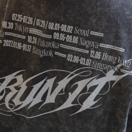 Stray Kids Run It World Tour 2026 Washed Shirt [FANMADE]