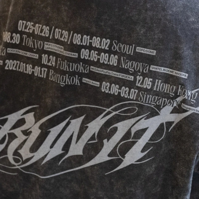 Stray Kids Run It World Tour 2026 Washed Shirt [FANMADE]