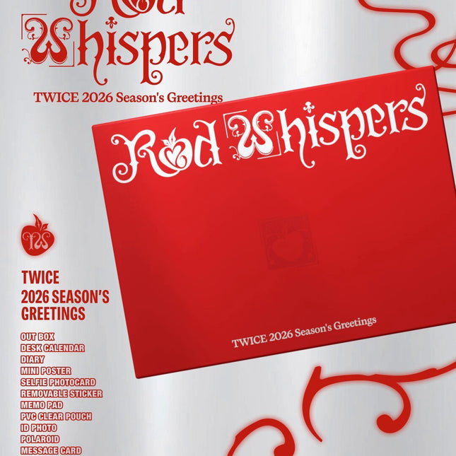 Twice 2026 seasons greetings | Pre-order TWICE Red Whispers Season’s Greetings