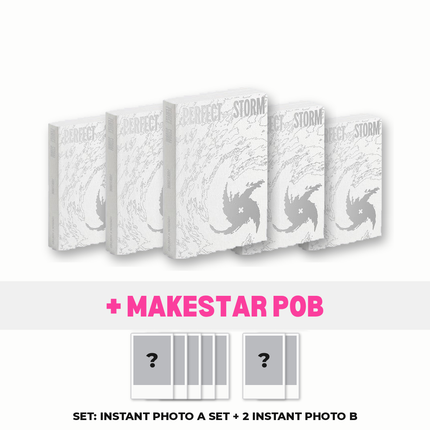 TXT PERFECT STORM STORM IS COMING Ver. SET of 5 albums with Makestar POB, Instant Photo A set + 2 Instant Photo B