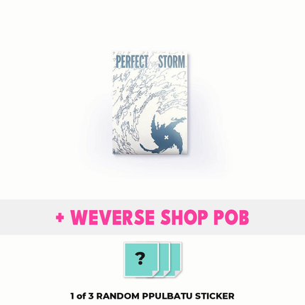 TXT PERFECT STORM Weverse Albums Ver. with Weverse Shop POB, 1 of 3 random PPULBATU removable sticker