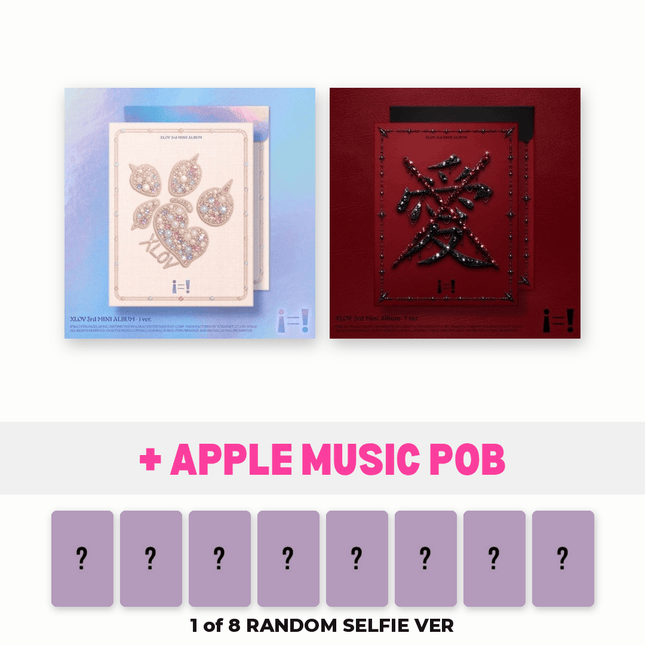 XLOV i=! 3rd Mini Album Apple Music POB – i Version and ! Version covers with 1 of 8 random Apple Music exclusive selfie photocards