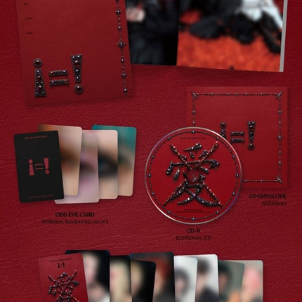 XLOV i=! 3rd Mini Album ! Version packshot – package envelope 165x210mm, 48-page photobook 140x190mm, metal coin 40x40mm, CD-R, odd eye card 1 of 4, photocards 2 of 8, folded poster 580x280mm