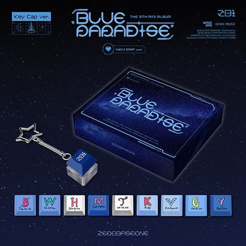zerobaseone blue paradise key cap 