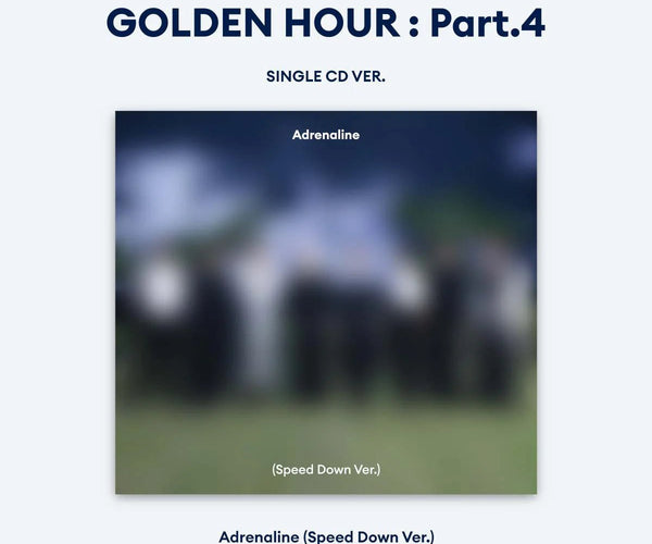 ATEEZ Adrenaline (Speed Down Ver.) Single CD | GOLDEN HOUR | KQ ATEEZ Adrenaline (Speed Down Ver.) Single CD | GOLDEN HOUR | KQ