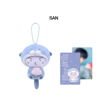 ATEEZ BLUE DRIFT Plush Sea Collection San version with photocard