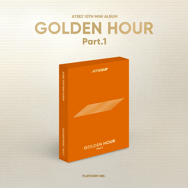 ATEEZ GOLDEN HOUR Part 1 Platform version specs showing case QR card image card set photocards bookmark and sticker