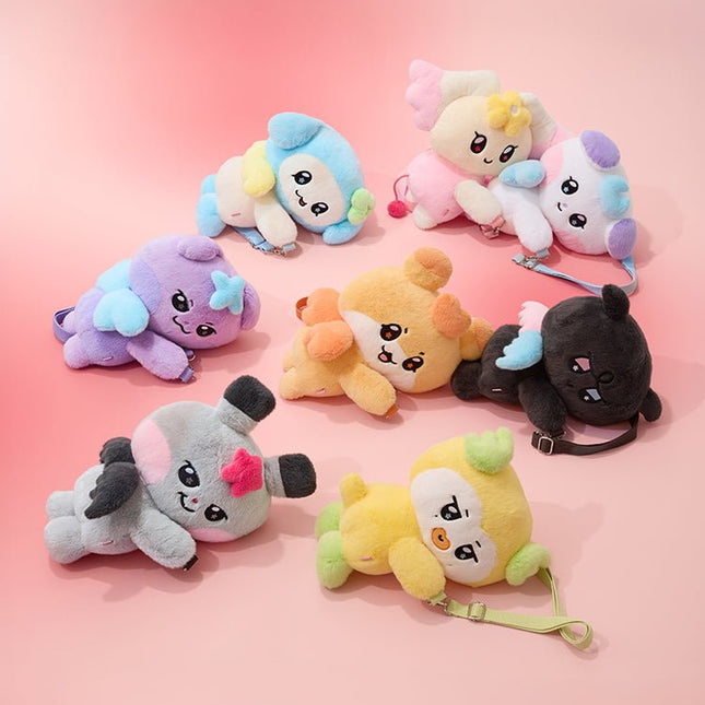Official ATEEZ MIGHTEEZ Rock the Stage Lying Plush Bag character lineup