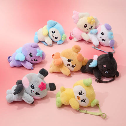 Official ATEEZ MIGHTEEZ Lying Plush Bag specifications and photocard