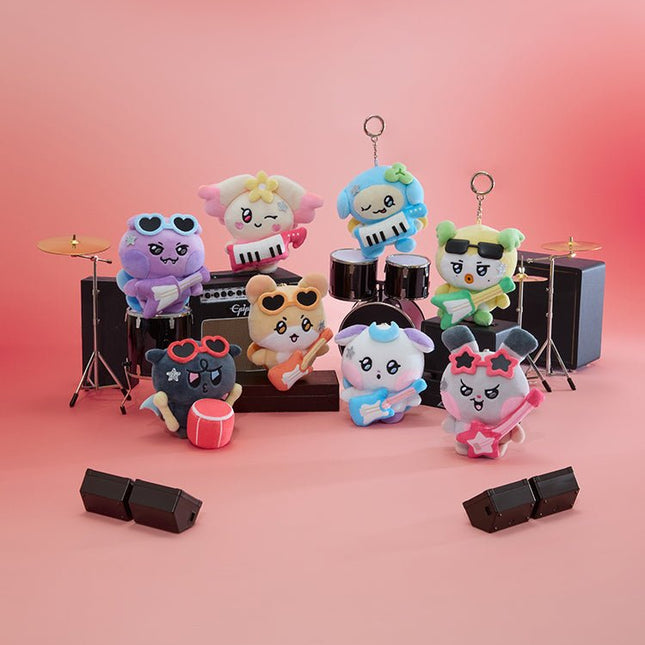 ATEEZ MIGHTEEZ Rock the Stage Rockstar Plush Keyring eight-character lineup