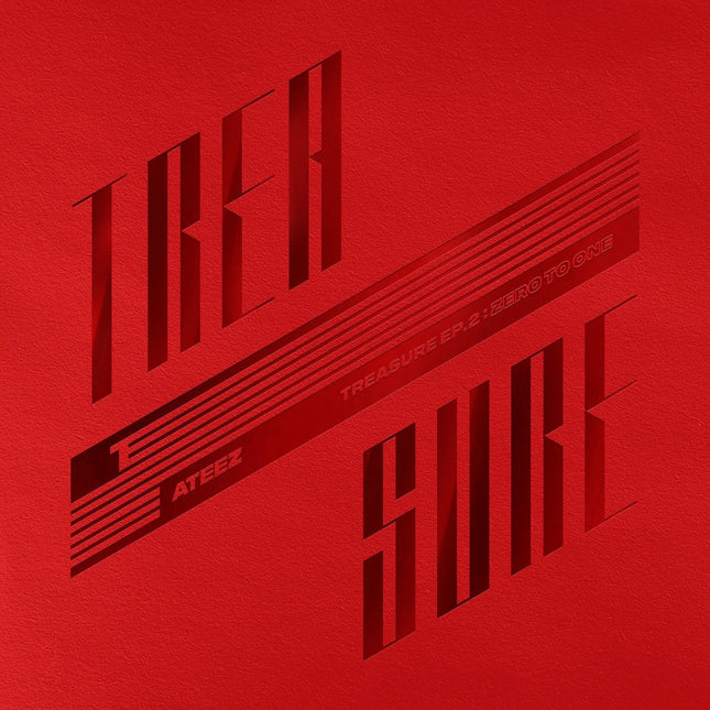 ATEEZ Treasure EP.2 Zero to One official album with 104p photobook, 12-card calendar set, photocard and folding poster – available at Kpop Exchange USA