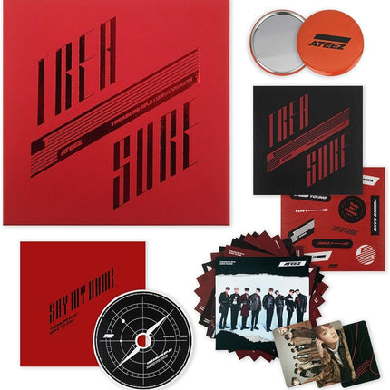 ATEEZ Treasure EP.2 Zero to One official album with 104p photobook, 12-card calendar set, photocard and folding poster – available at Kpop Exchange USA
