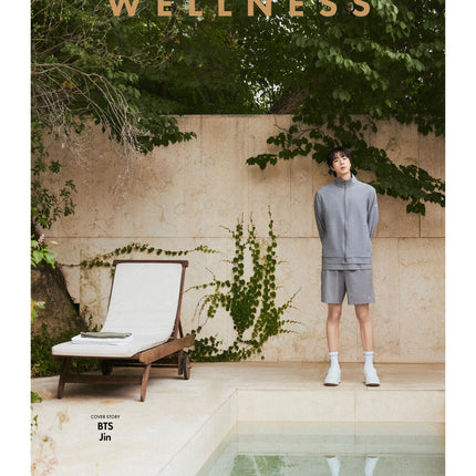 BTS Jin ESQUIRE Korea Wellness Book October 2026 full cover set, all five covers A, B, C, D and E fanned out side by side.