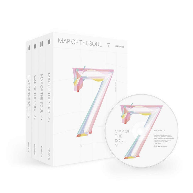 BTS Map of the Soul 7 official 4th full album all four versions with CD, photocard and photobook – available at Kpop Exchange USA