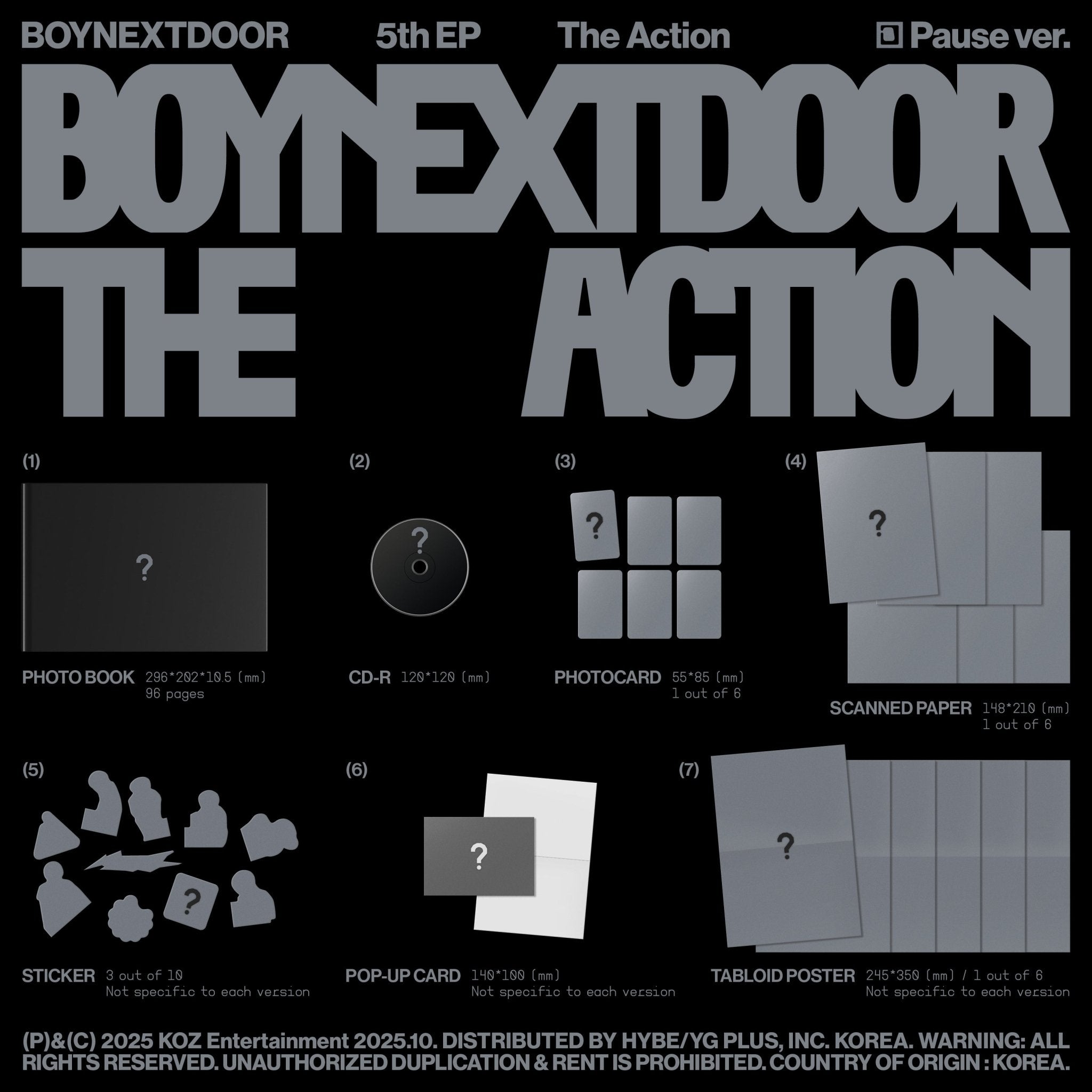 BOYNEXTDOOR – The Action (hello82 Exclusive) Album Pause, Play