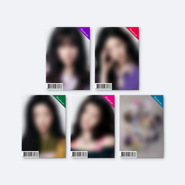 ILLIT BREAK EVEN GLLIT Ver. compact album packshot showing all 5 versions – 4 member versions and 1 group version – with outbox, booklet and mini CD-R