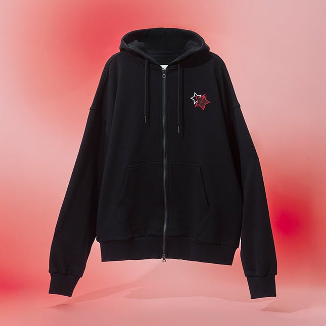ATEEZ MIGHTEEZ x COLLER Rock The Stage zip-up hoodie — official product image