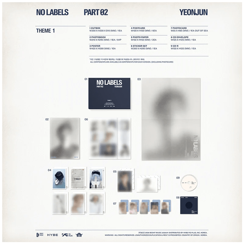 PRE-ORDER] YEONJUN NO LABELS PART 02 – Theme 1, 2, 3 | 64P