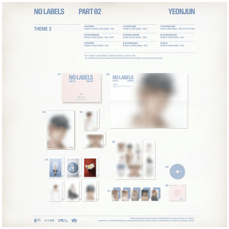 PRE-ORDER] YEONJUN NO LABELS PART 02 – Theme 1, 2, 3 | 64P