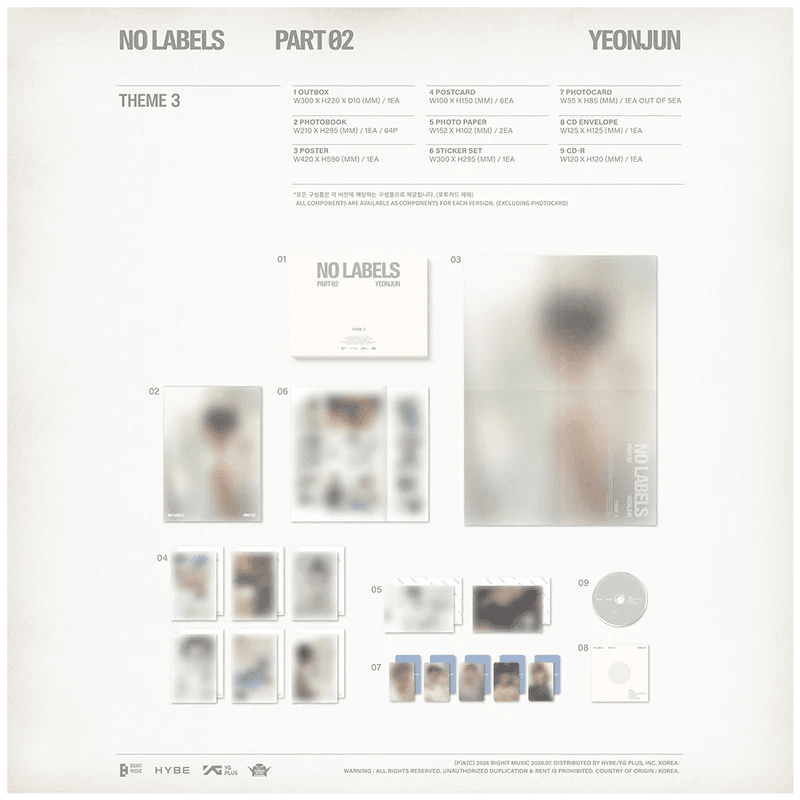 PRE-ORDER] YEONJUN NO LABELS PART 02 – Theme 1, 2, 3 | 64P