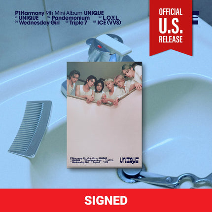 Autographed P1Harmony UNIQUE Photobook P1Harmony UNIQUE signed album pre-order, P1Harmony UNIQUE autographed photobook USA, signed P1Harmony 9th mini album, P1Harmony UNIQUE member signature, P1Harmony autographed album 2026, buy autographed P1Harmony UNIQUE, P1Harmony UNIQUE signed A Ver B Ver C Ver