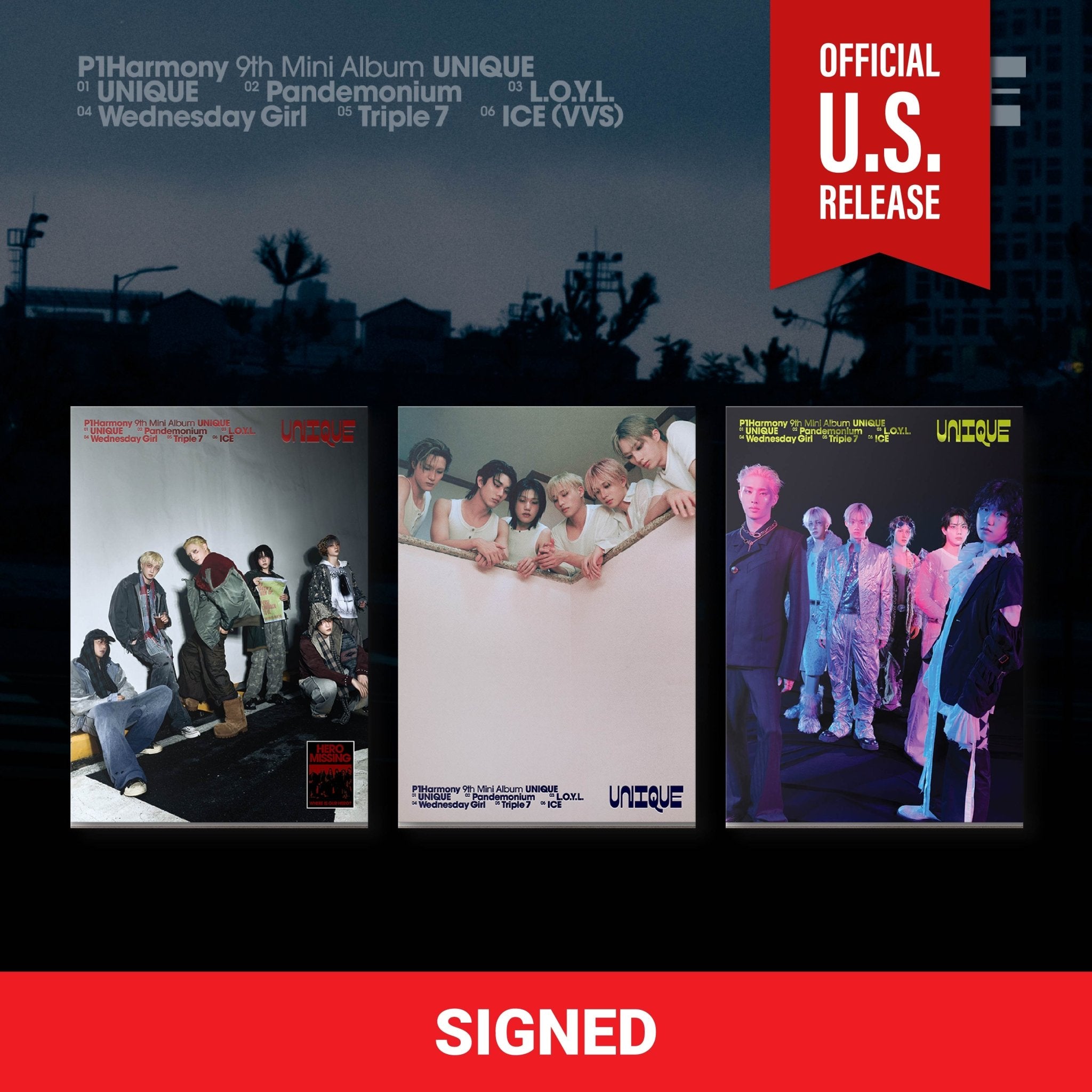 Autographed P1Harmony UNIQUE Photobook Ver. POP-UP Exclusive | Pre