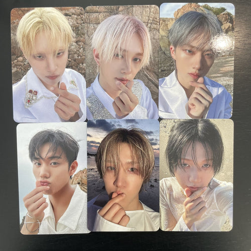P1Harmony UNIQUE Apple Music Compact Ver POB photocard all 6 members coastal concept flat lay – official FNC Entertainment photocards at Kpop Exchange USA