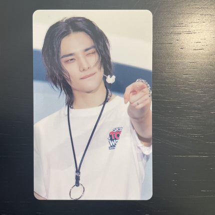 Stray Kids HMV POB, SKZ Toy World HMV photocard, Stray Kids Toy World HMV, Stray Kids Japan POB, SKZ HMV photocard set Design B, Stray Kids Fan Connecting 2024 HMV, Stray Kids SKZ Toy World HMV pre-order benefit USA, where to buy Stray Kids HMV photocard, Stray Kids SKZ Toy World HMV POB complete 8-member Design B photocard set laid out featuring Bang Chan Lee Know Changbin Hyunjin Han Felix Seungmin IN in colorful Toy World concept