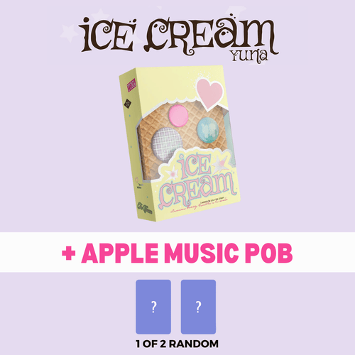 ITZY Yuna ICE CREAM mini bag MD pre-order, Yuna ICE CREAM mini crossbody bag album, Yuna ICE CREAM MD version buy USA, Yuna ICE CREAM pin badge set, Yuna ICE CREAM first edition digi-cam photo set, ITZY Yuna solo debut MD album 2026, MIDZY Yuna ICE CREAM merchandise album apple music pob pre-order benefit