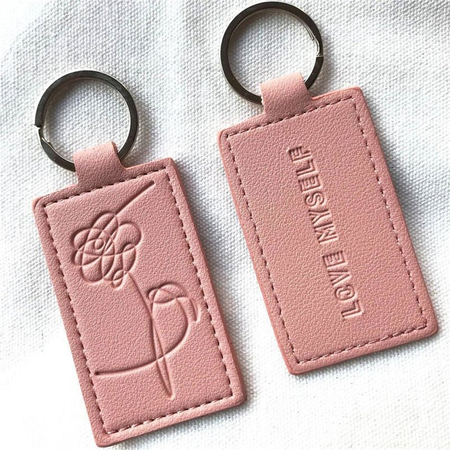  BTS pink keychain love your self