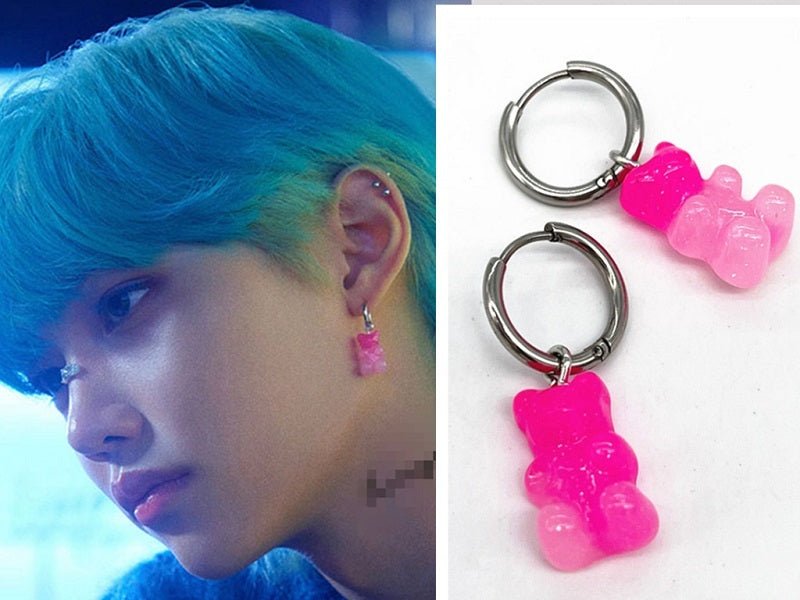 Stray Kids Felix Pink Gummy Bear Earrings - Main Image