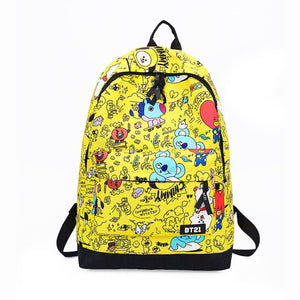 BT21 Cartoon Backpack for School