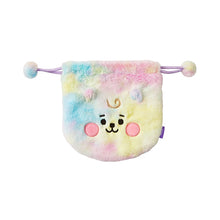 Load image into Gallery viewer, BTS BT21 Rainbow Flat Fur Pouch