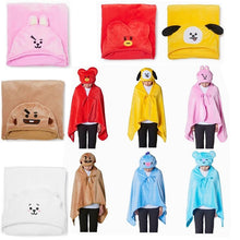 Load image into Gallery viewer, BTS BT21 Plush Hooded Blanket