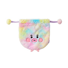 Load image into Gallery viewer, BTS BT21 Rainbow Flat Fur Pouch