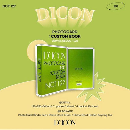 NCT 127 DICON Photocard 101 Custom Book