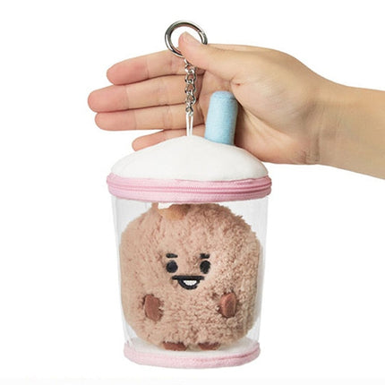 BT21 Shooky Baby Boucle Bubble Tea Doll Bag Charm - Kpop Exchange