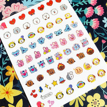 Load image into Gallery viewer, BTS BT21 Cartoon Nail Art Decal Stickers